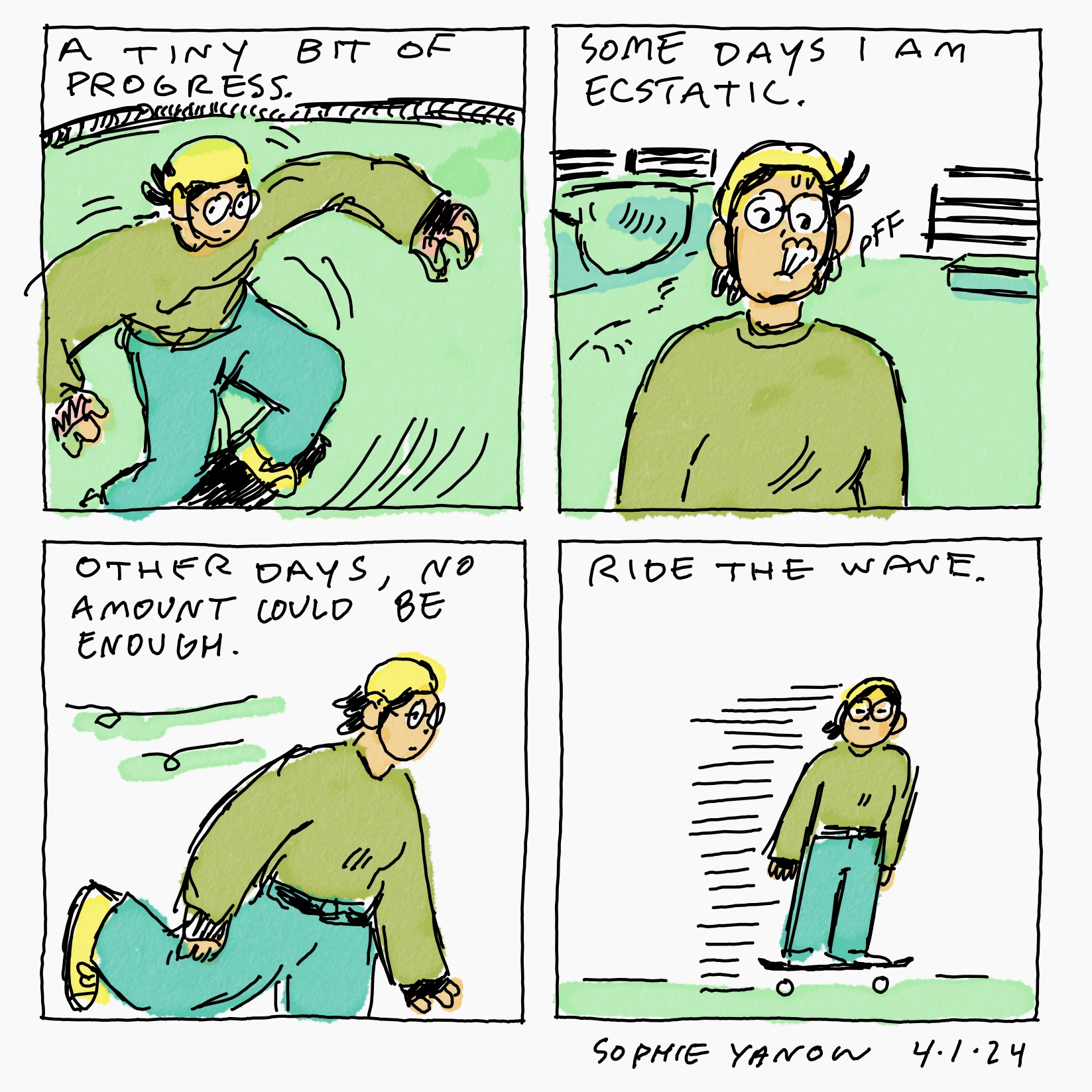 A comic about making progress.